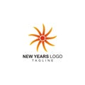 The new years logo with little shine sun design