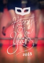 New years message against blurred pretty friends vector