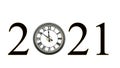 2021 New Years number using clock as zero