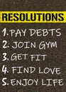 New Years Resolutions