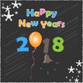 New years 2018 vector images