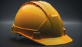 New yellow construction hardhat protective safety helmet, Generative AI