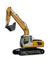 New yellow excavator