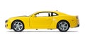 New yellow model sports car