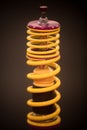 New yellow shock absorber Royalty Free Stock Photo