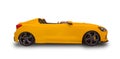New yellow sport car. White background Royalty Free Stock Photo