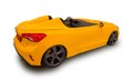 New yellow sport car. White background Royalty Free Stock Photo