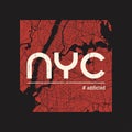 New York addicted t-shirt and apparel vector design, print, typo