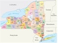 New york administrative map Royalty Free Stock Photo