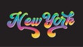 New York, amazing gradient typography. Awesome vector text