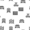 New York American City Landmarks Vector Seamless Pattern Royalty Free Stock Photo