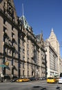 New York apartment buildings and traffic Royalty Free Stock Photo
