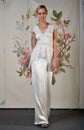 NEW YORK - APRIL 22: A Model poses for Claire Pettibone bridal presentation