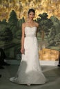 NEW YORK - APRIL 21: A Model walks runway for Anne Barge bridal show