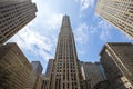 NEW YORK - APRIL 26: Rockefeller Centre on APRIL 26, 2014 in NYC. Rockefeller Center is a complex of 19 commercial buildings Royalty Free Stock Photo