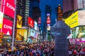 Tourists come visit Times Square