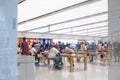 NEW YORK - August 2018: Apple store in Oculus, World Trade Center Transportation Hub in New York, USA