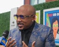 Daymond John, Entrepreneur and Co-star of ABC's Hit show Shark Tank, at the blue carpet before 2023 US Open opening ceremony