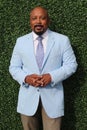 Daymond John, Business Entrepreneur and Co-star of ABCs Hit show Shark Tank, at the red carpet before 2019 US Open opening night Royalty Free Stock Photo