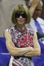 Editor-in-chief of Vogue magazine Anna Wintour attends 2018 US Open opening ceremony at Billie Jean King National Tennis Center