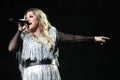 Grammy Award Winning Superstar Kelly Clarkson sings during 2018 US Open Opening Night Act at National Tennis Center in New York Royalty Free Stock Photo