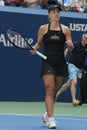 NEW YORK - AUGUST 30, 2018: Grand Slam champion Angelique Kerber of Germany celebrates victory after her 2018 US Open second round