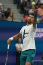 Grand Slam Champion Novak Djokovic of Serbia during practice at the 2023 US Open at Billie Jean King National Tennis Center