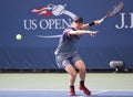 Professional tennis player Denis Shapovalov of Canada in action during his US Open 2017 first round match