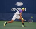Professional tennis player Karen Khachanov of Russia in action during his 2019 US Open first round match