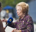 Sex therapist, media personality, and author Dr. Ruth Westheimer on the blue carpet before 2023 US Open opening night ceremony Royalty Free Stock Photo