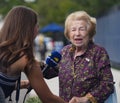 Sex therapist, media personality, and author Dr. Ruth Westheimer on the blue carpet before 2023 US Open opening night ceremony Royalty Free Stock Photo