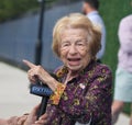 Sex therapist, media personality, and author Dr. Ruth Westheimer on the blue carpet before 2023 US Open opening night ceremony Royalty Free Stock Photo