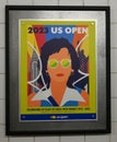 2023 US Open poster on display at the Billie Jean King National Tennis Center in New York