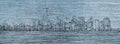 New york, banner with city landscapes