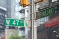 New York Broadway and 47th street Royalty Free Stock Photo