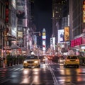 new york broadway at night Royalty Free Stock Photo