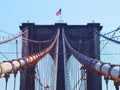 New York Brooklyn Bridge Cables Royalty Free Stock Photo