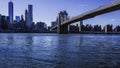 New York Brooklyn bridge and cityscape