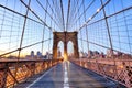 New York, Brooklyn bridge at nigth, USA Royalty Free Stock Photo