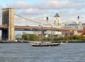 New York Brooklyn Bridge with Sailboat