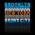 New york brooklyn Typography t shirt vector