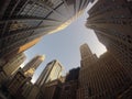 New york buildings from below