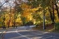 New York, Central Park cycling and walking road