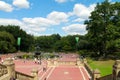 New York central park lake and fontain view, New york city, USA Royalty Free Stock Photo