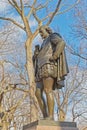 New York Central Park William Shakespeare bronze sculpture winter time