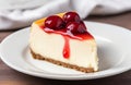 New York cheesecake cream. Generate Ai Royalty Free Stock Photo