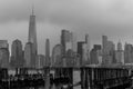 New York - Circa August 2019: Manhattan skyline including One World Trade Center, also known as the Freedom Tower. More than 800