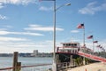 NEW YORK - CIRCA SEPTEMBER, 2017: Circle Line Ferry docks at pier 81