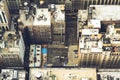New York City, Aerial View of Manhattan. Buildings, Rooftop, Traffic
