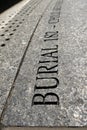 New York City: African Burial Ground inscription detail Royalty Free Stock Photo